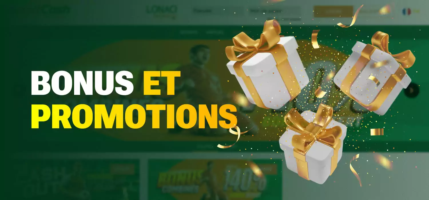 bonus et promotions