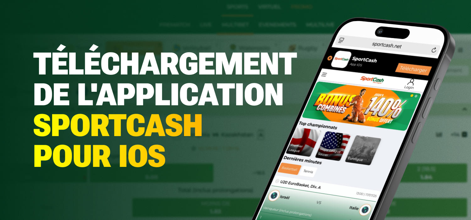Téléchargement de l'application SportCash pour IOS